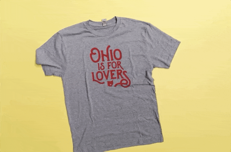 A custom t-shirt getting packaged.