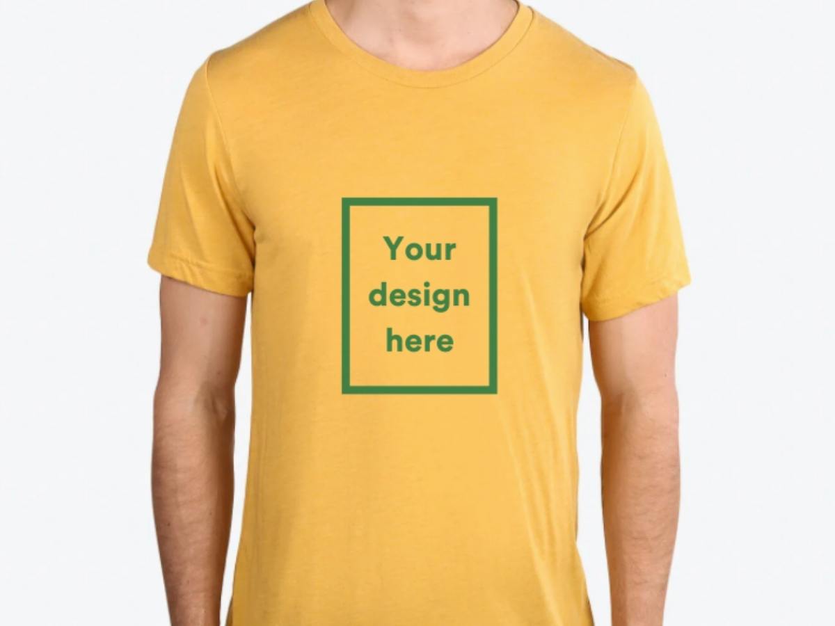 A mustard custom shirt option.