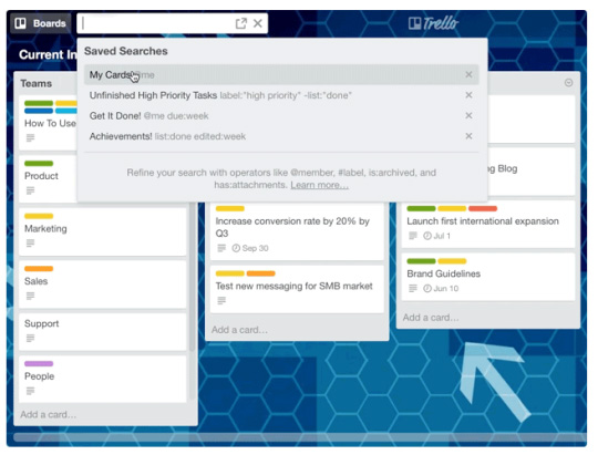 screenshot of productivity program