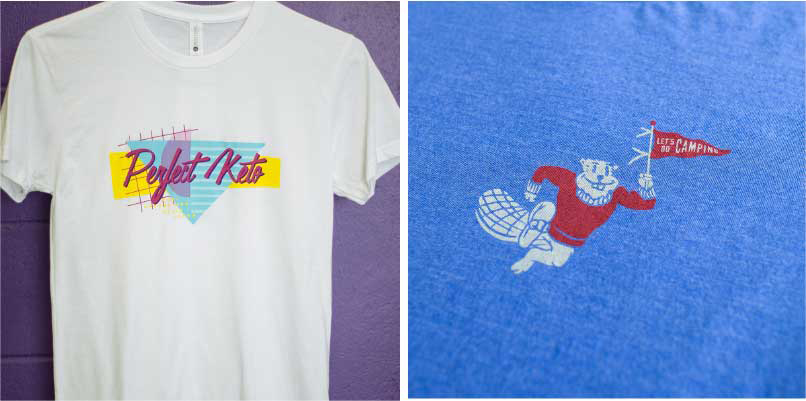 two shirts flat laid