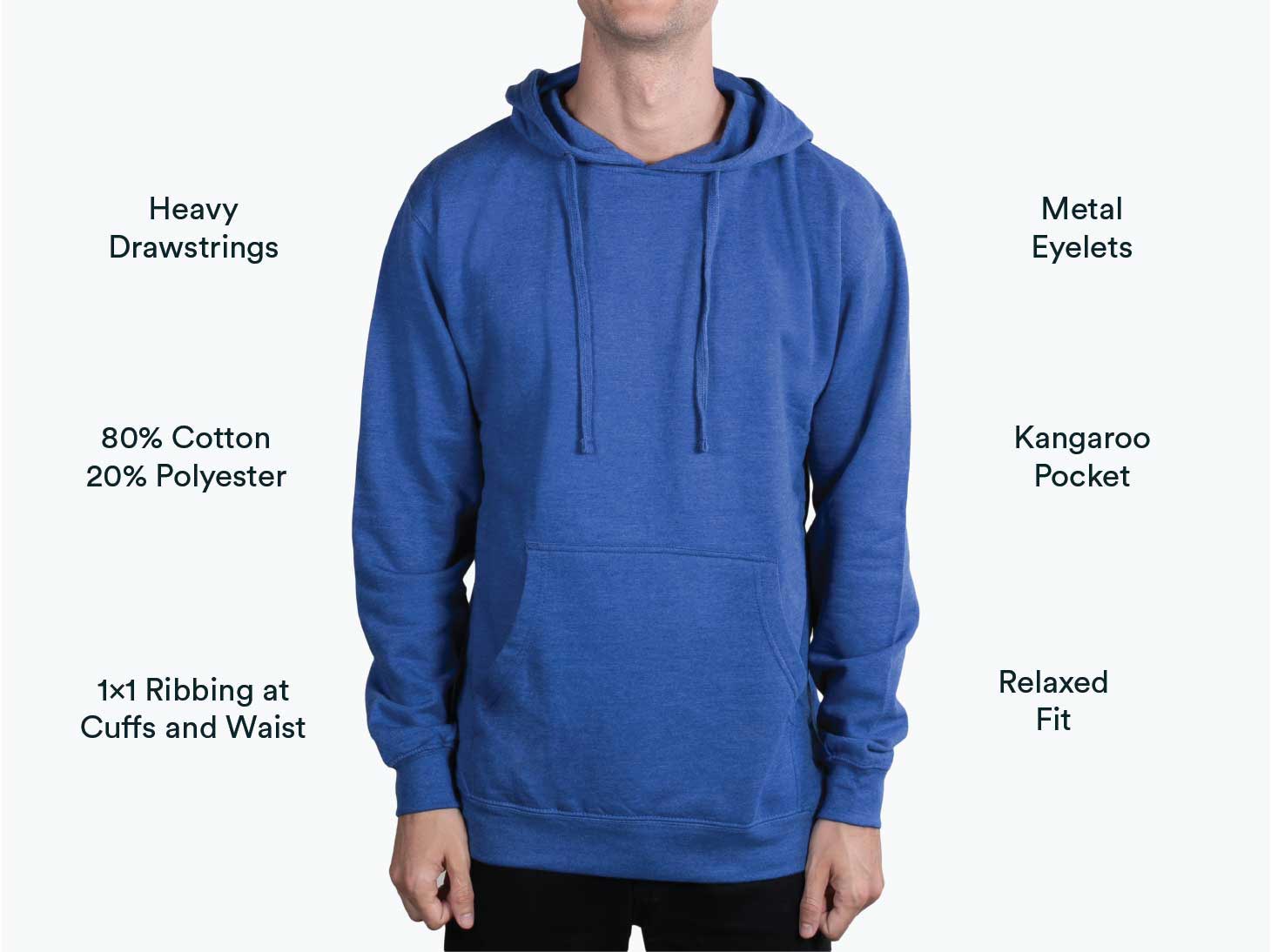 man modeling blue hoodie