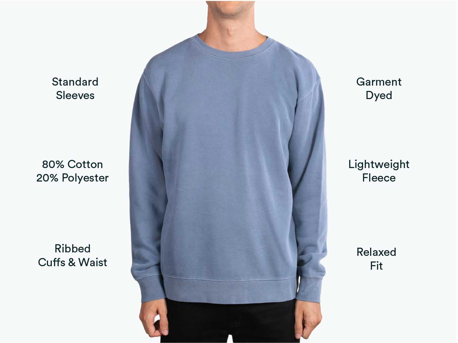 man wearing unisex sweatshirt