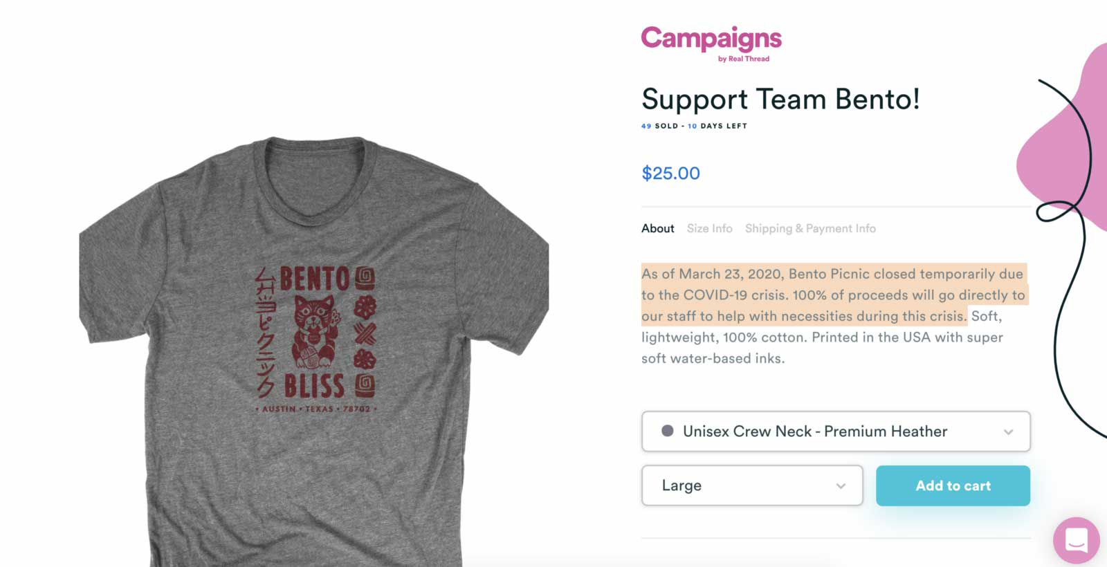 bento bliss campaign screenshot