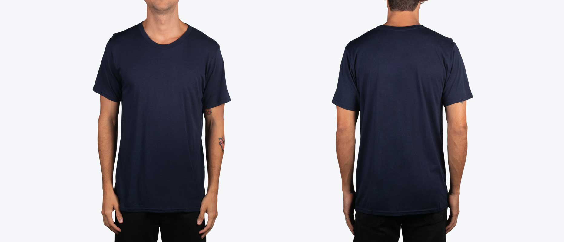 man modeling black shirt