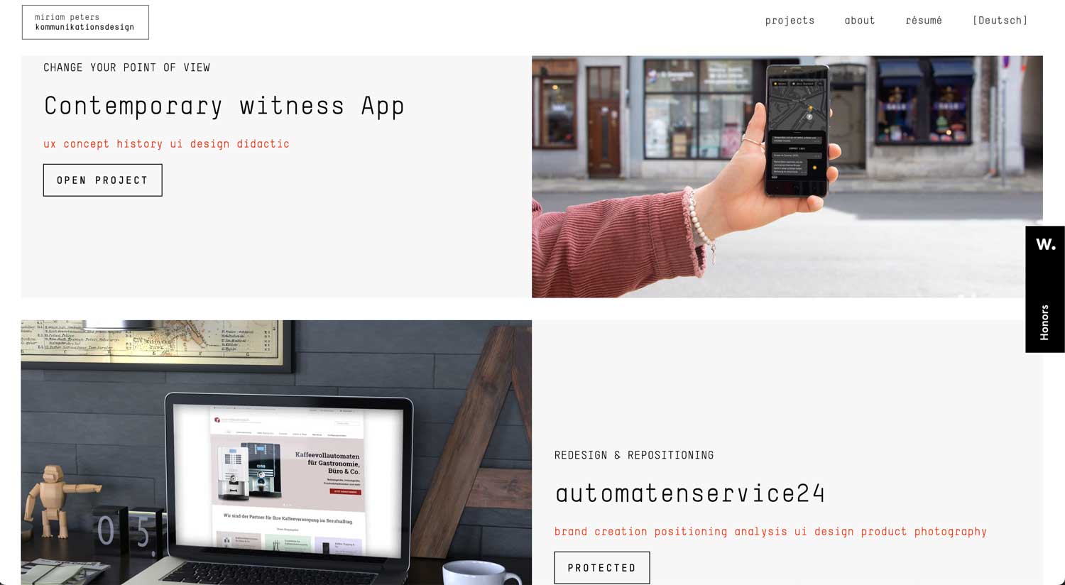 Miriam Peters Project Website