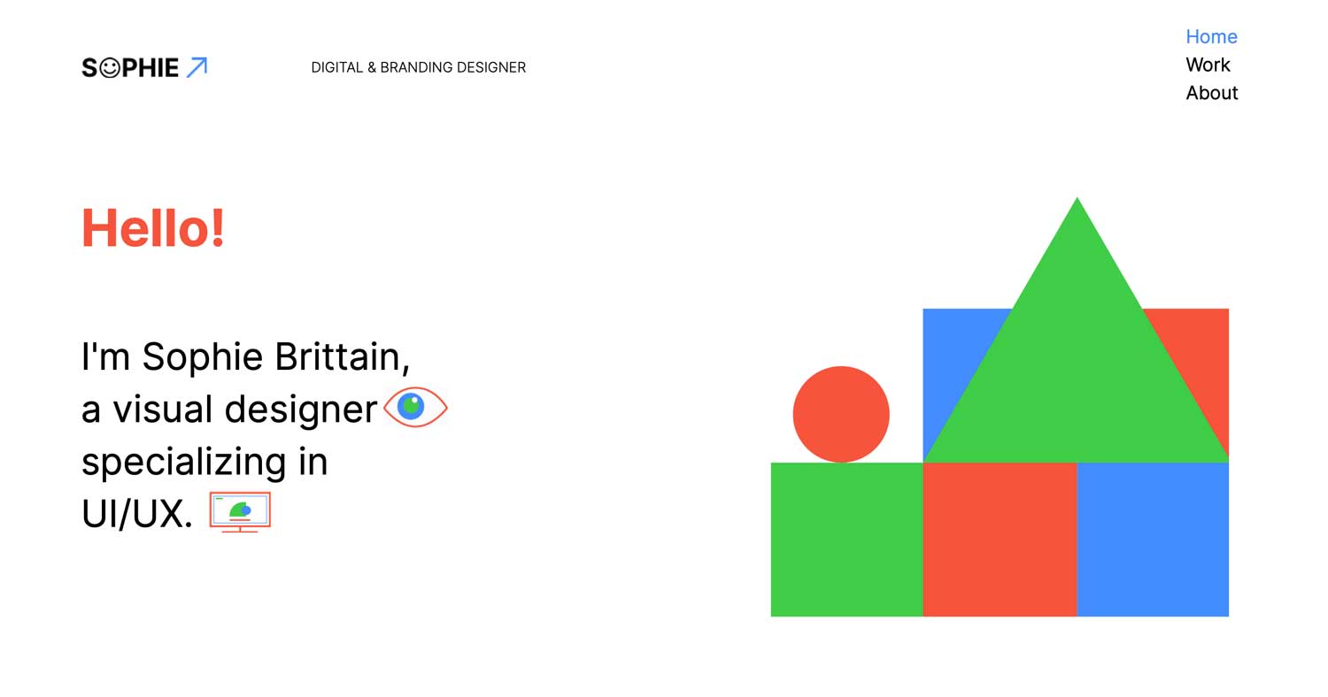 Sophie Brittain website home page