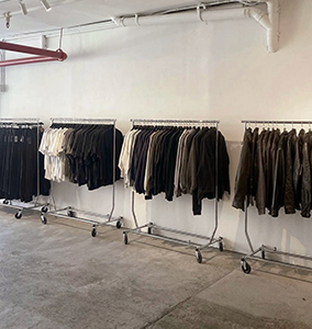 Clothes hanging at Pearled Ivory